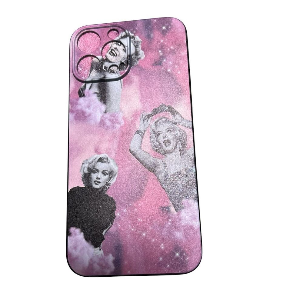 Vintage Pink Marilyn Monroe iPhone 13 Pro Max Case Durable Slim Cover